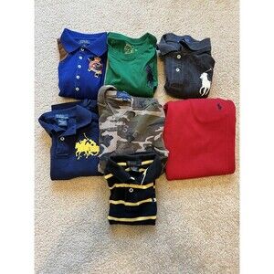 Lot of 7 boys Sizes 5-7 Medium polo ralph lauren shirts Hoodie Jogger Big Pony